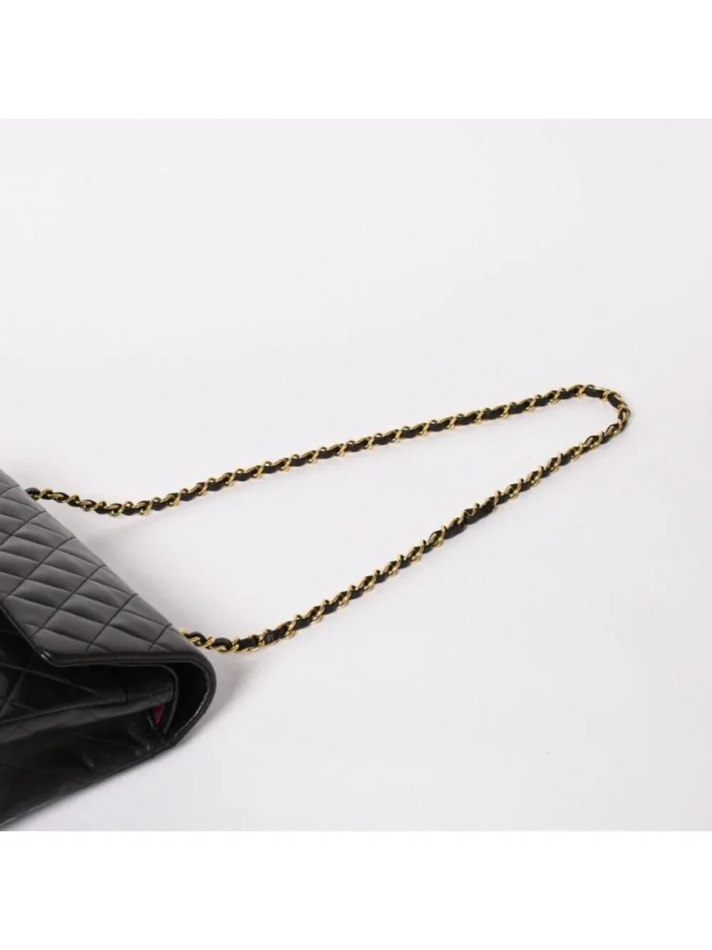 Chanel Quilted 25 Double Flap Chain Shoulder Bag Lambskin CC Logo Black